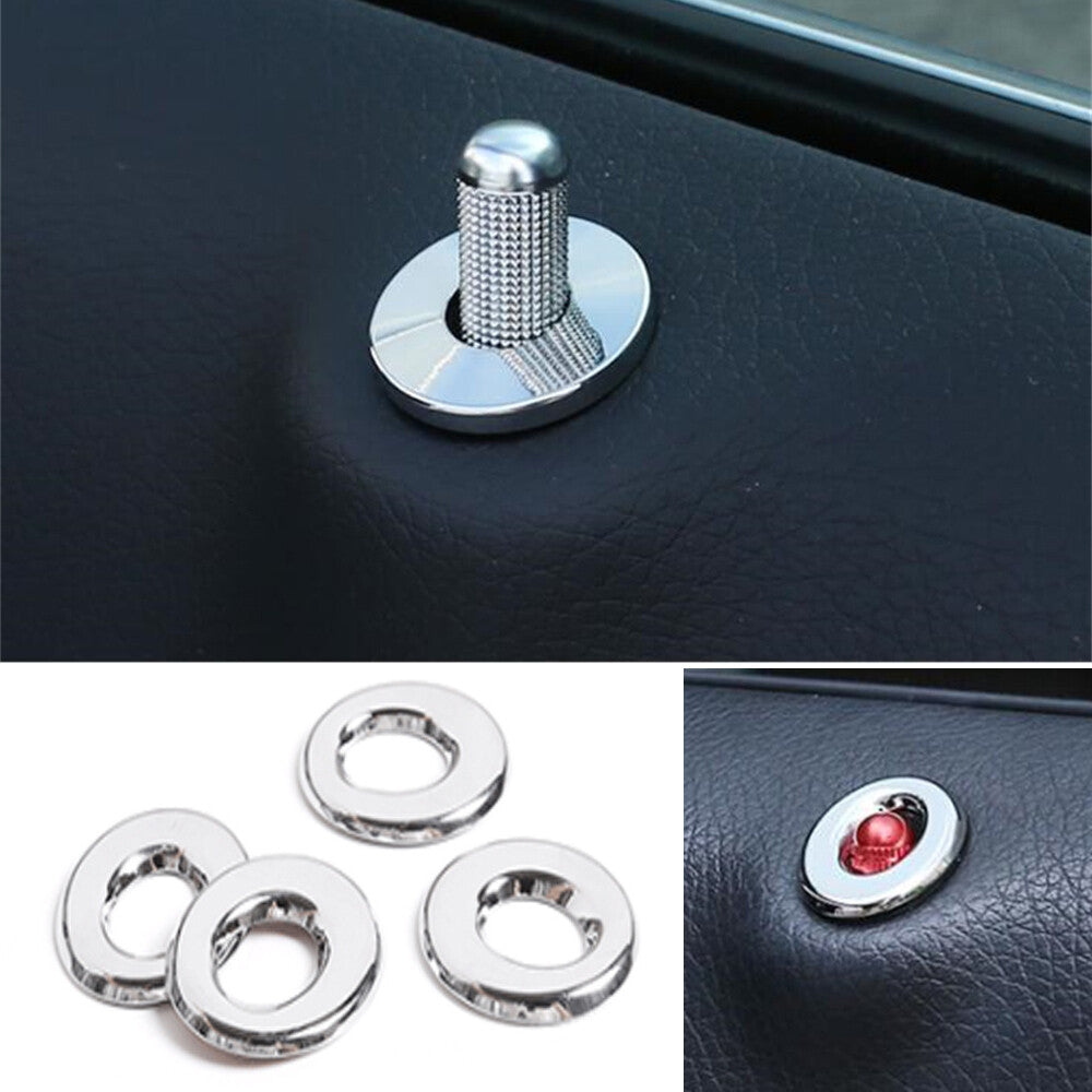 Alloy Chrome Door Lock Pin Knob Button Cover for Benz A B CLA GLA GLK Class X204