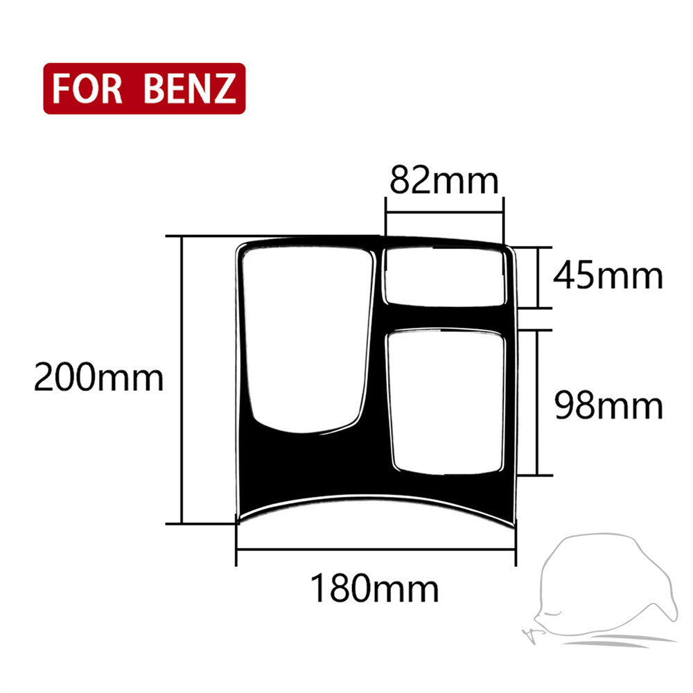 Gloss Black Gear Shift Multimedia Panel Cover for Benz GLE GLS ML GL Class 13-19
