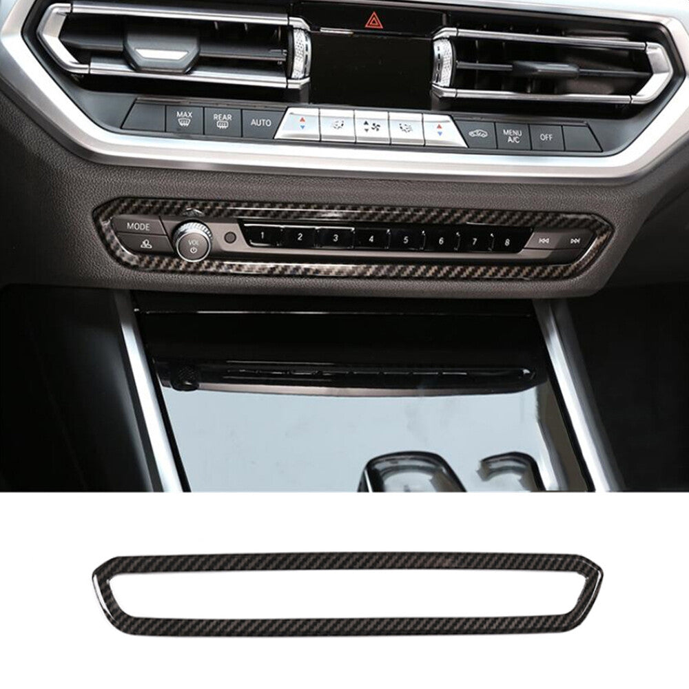 Carbon ABS Central Control Volume Switch Trim for BMW 3 Series G20 G28 2019-2022
