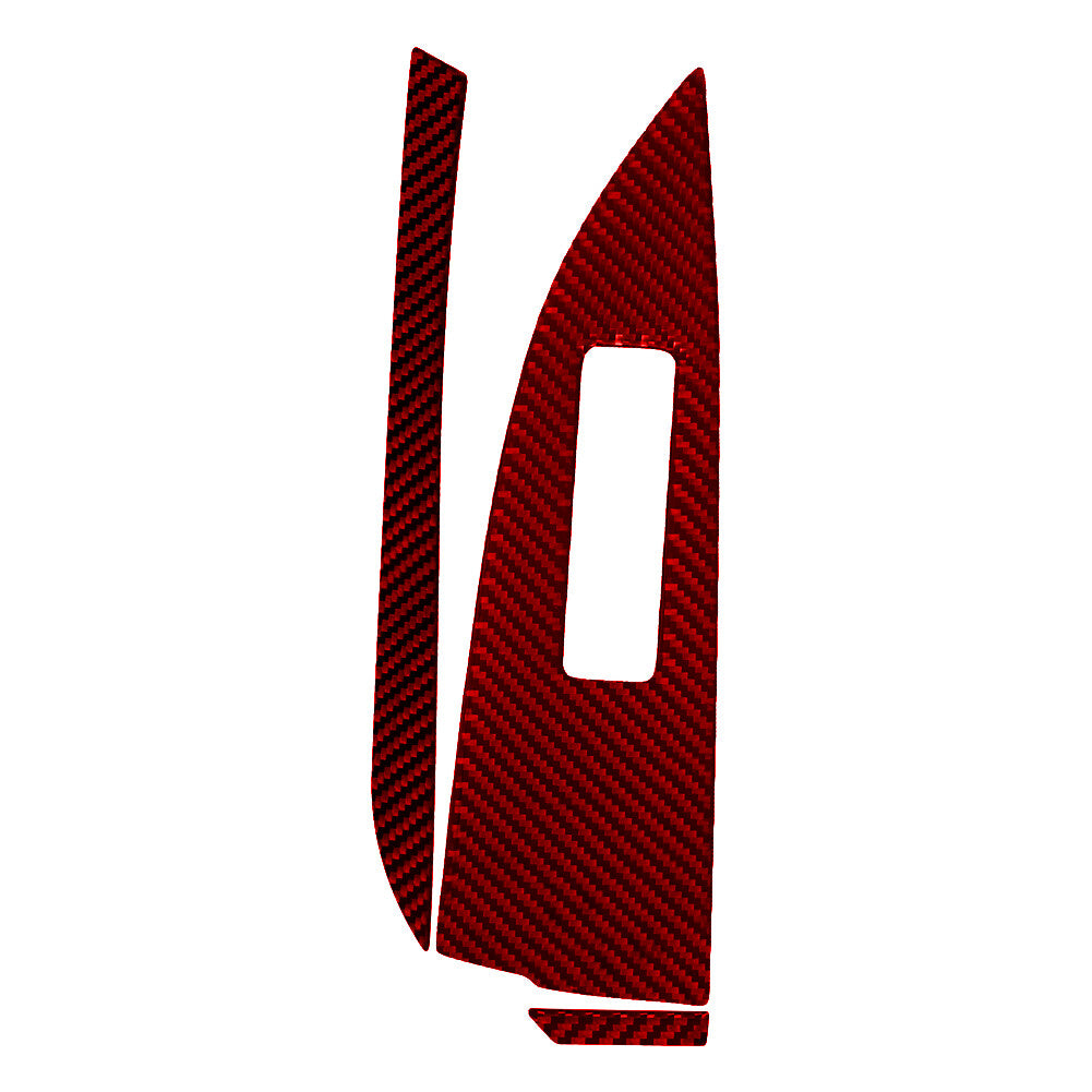 Red Carbon Fiber Passenger Window Lift Cover for Subaru Legacy Outback 2010-2014