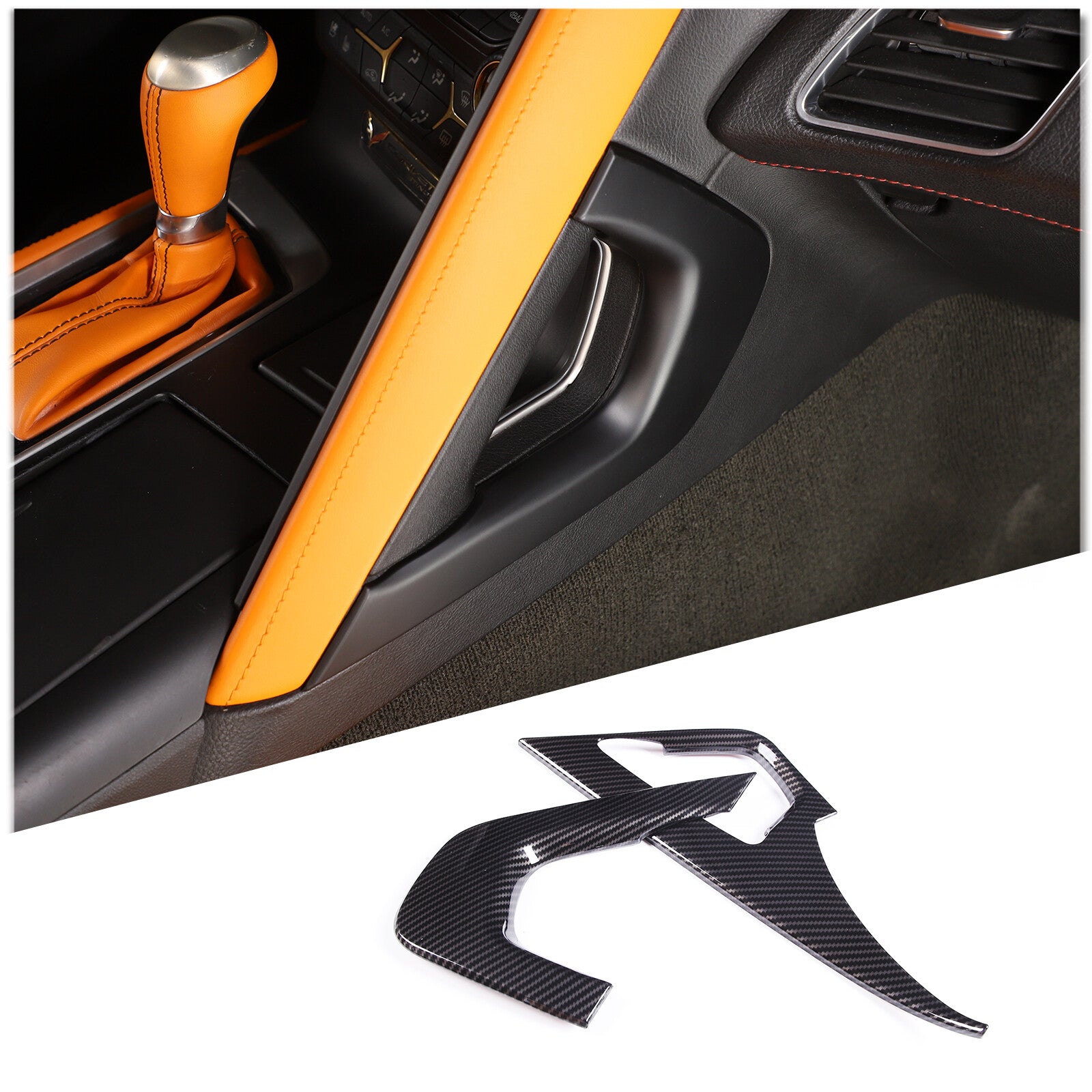 Carbon fiber dashboard passenger-side center control trim for Ford Maverick 2022/2023