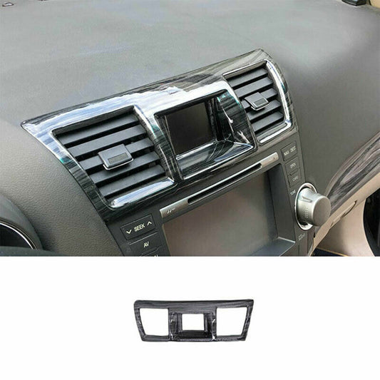 for Toyota Highlander 2008-13 Black Wood Grain Middle Air Outlet Vent Cover Trim