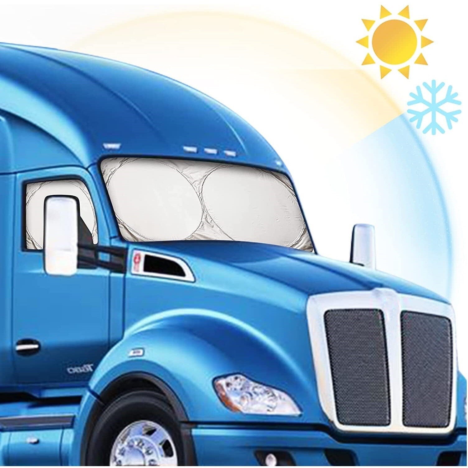 for Volvo VNR VNX Semi Truck Windshield Side Windows Sun Shade UV Block Cover