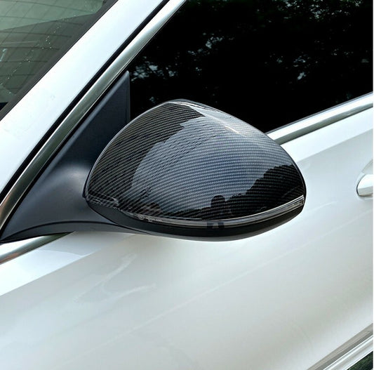 2-Piece Carbon Fiber Exterior Mirror Protective Cover for Mercedes-Benz C-Class 2021 W206