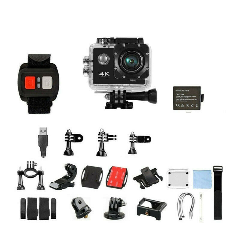 Motorcycle Helmet DVR DV View 4K Video Black Recorder Waterproof Camera Cover