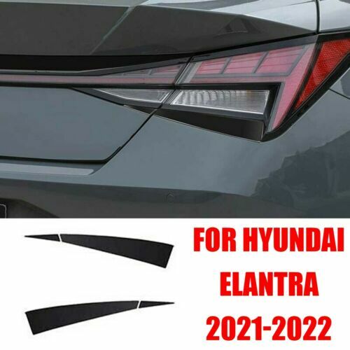 Black Titanium Rear Tail Light Lamp Strip Trim 4pc fit for Hyundai for Elantra 21-22 AT