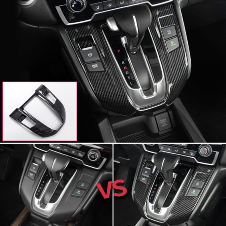 for Honda CR-V 2017-2022 Carbon Fiber Inner Console Gear Shift Panel Cover Trim