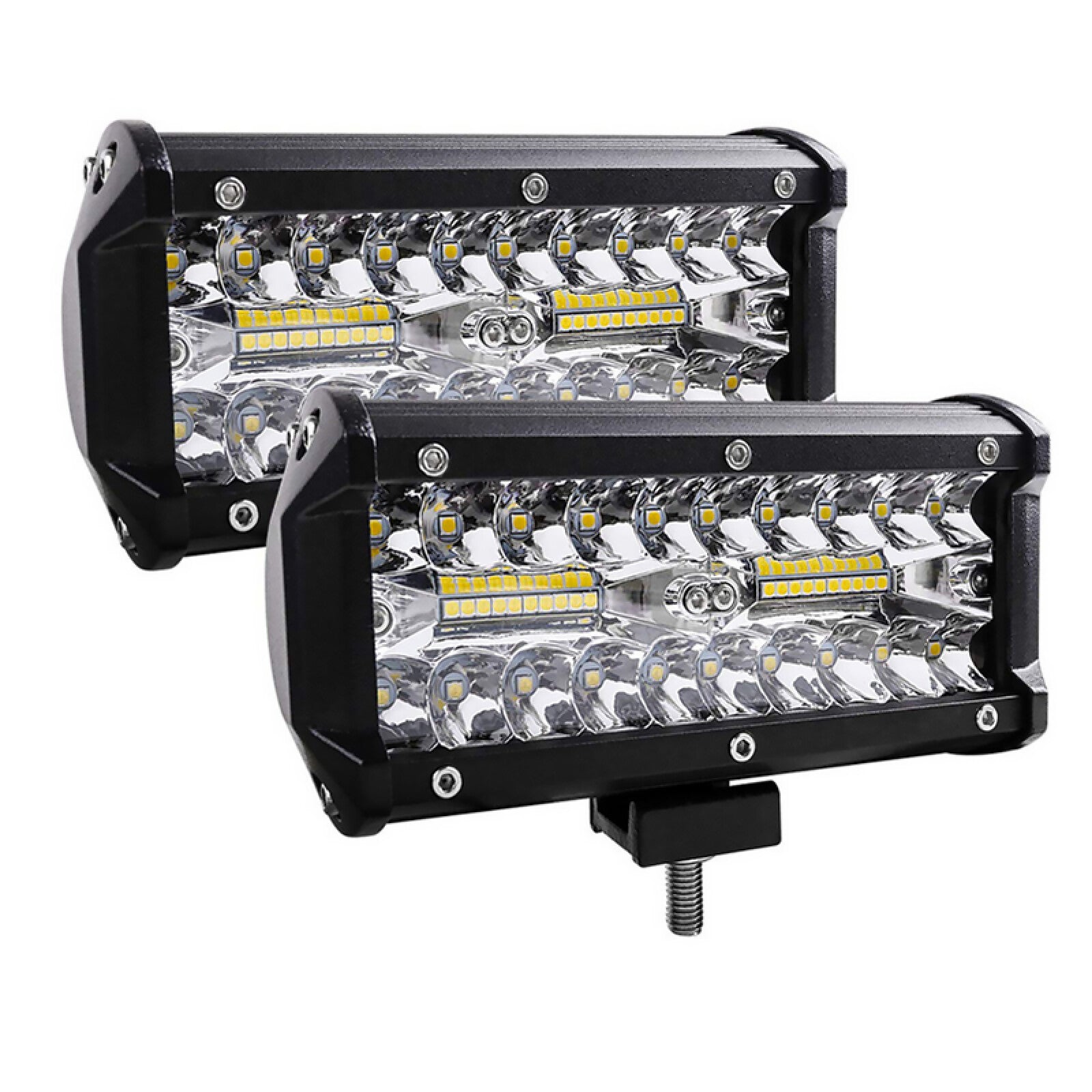 7 120W Spot Beam Waterproof LED Work Light Bar Car SUV Off Road Lamps DC12-48V