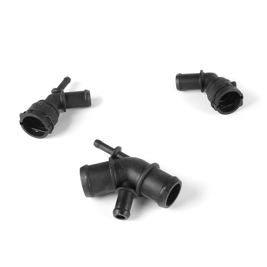 3-Piece Coolant Hose Connector Pack for Volkswagen Beetle, for Jetta , for Golf MK4 1.6L, 1.8L, 2.0L