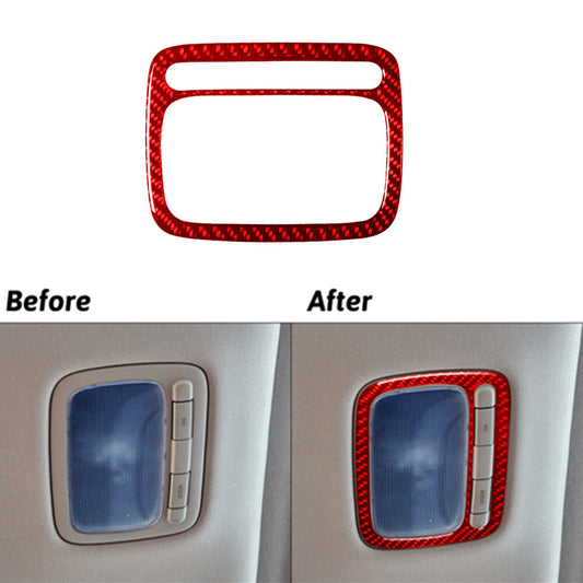 Red Carbon Fiber Rear Overhead Light Cover Trim for Hyundai Azera 2006-2011