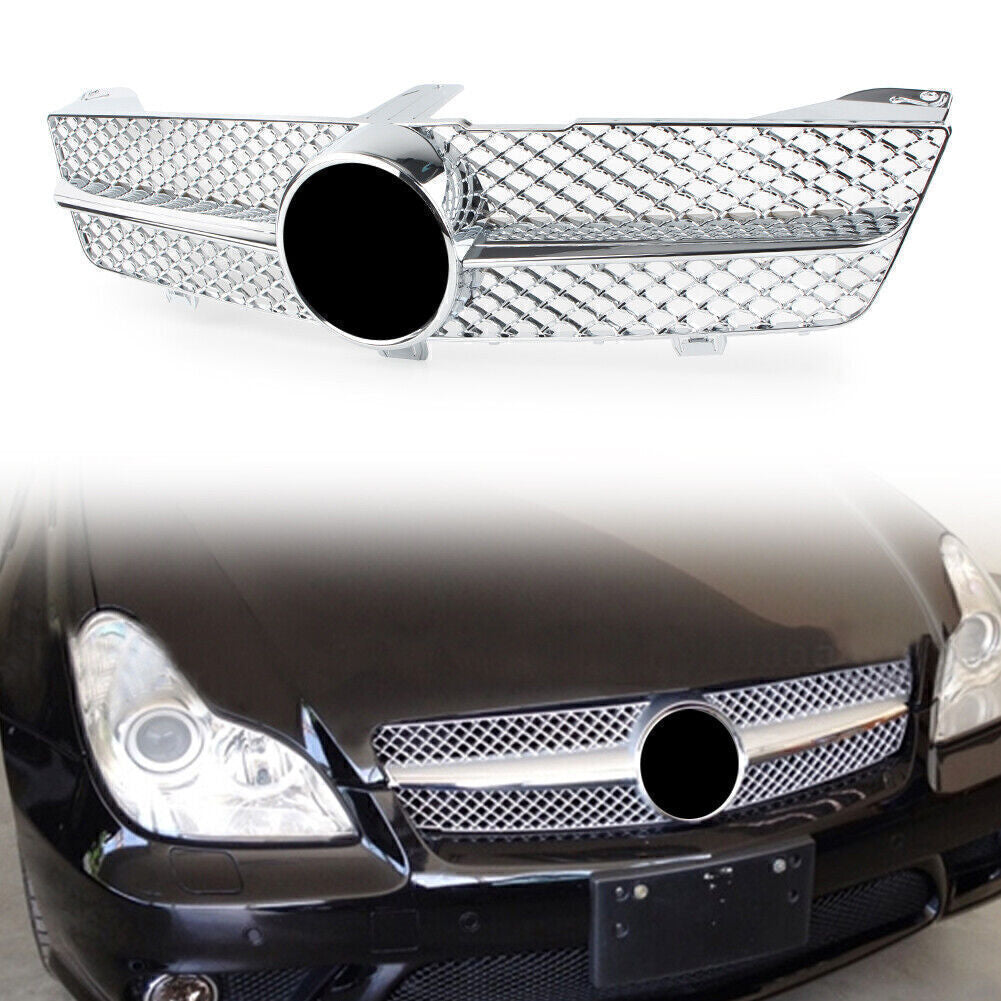 Front Bumper Grille Grill Fit for Mercedes-Benz W219 CLS CLASS 2008-2011 Chrome