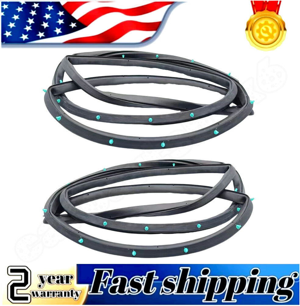 2P Front L  R Opening Weatherstrip Sealing Rubber for Honda Accord Sedan 1998 - 2002