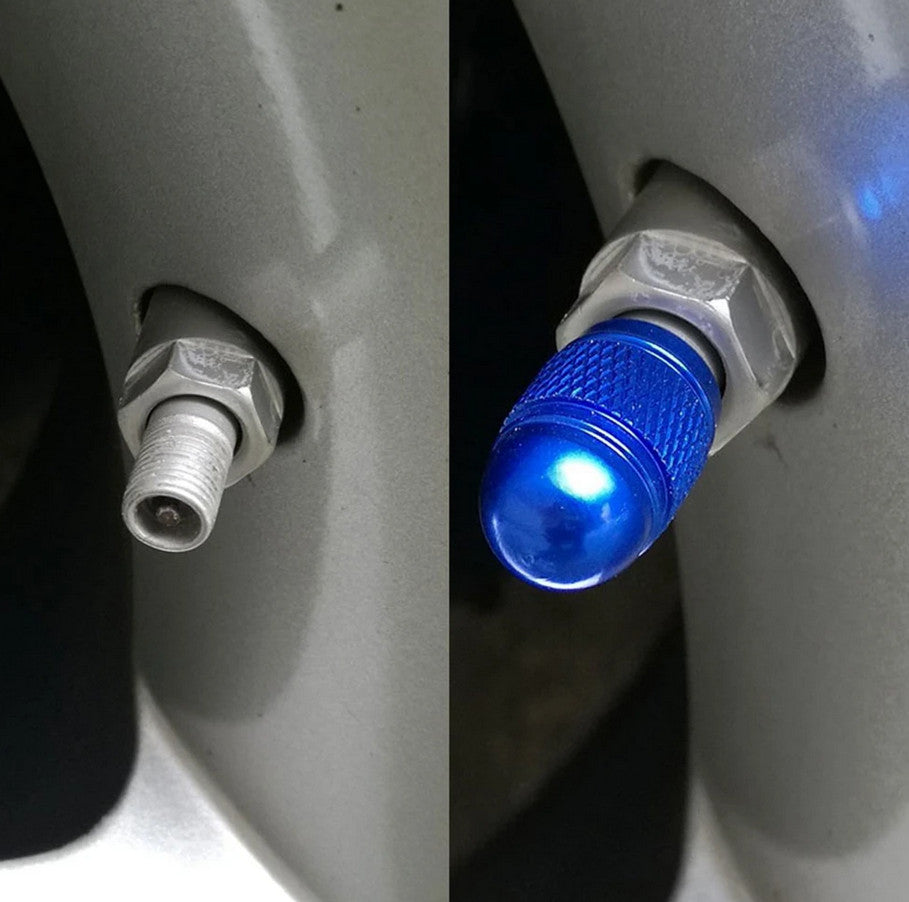 4-piece car tire valve cover rod air dust cover, dustproof and rustproof, silver, suitable for Honda .