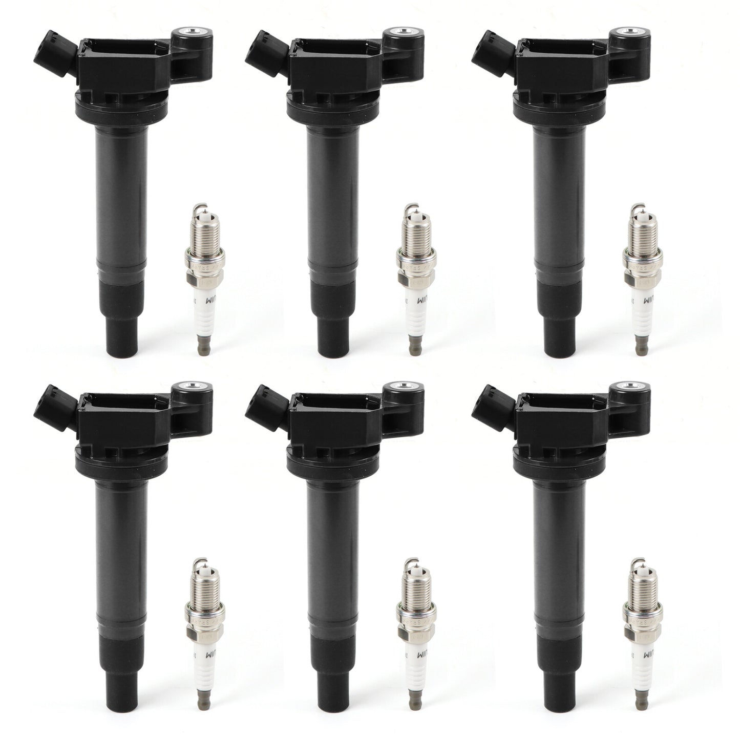 6 Ignition Coil  6 Spark Plugs For 2002-06 for Toyota for Camry 2001-06 for Sienna UF267