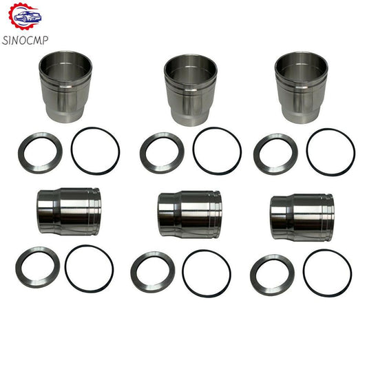 6pcs Injector Sleeve Kit Cup Tube W/Seal Fits For 3686961 ISX single Cam