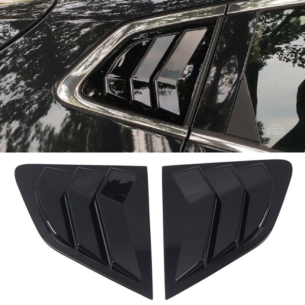 for Nissan Rogue Sport 17-2022 Gloss Black Side Vent Window Scoop Louver Trim 2X