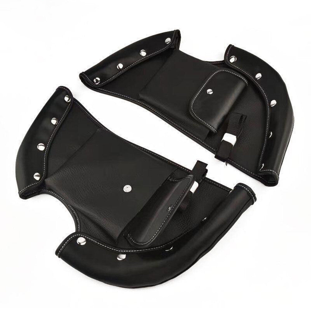 Black Soft Lowers Chaps Engine Guard Cover Leg Warmer For Indian 2014-2022