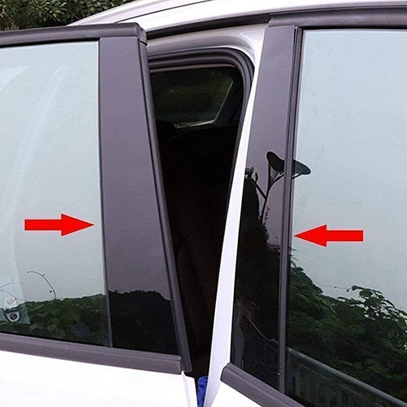 for Chevrolet Trax 2024-25 Piano Black Look Pillar Posts Door Window Strip Trim