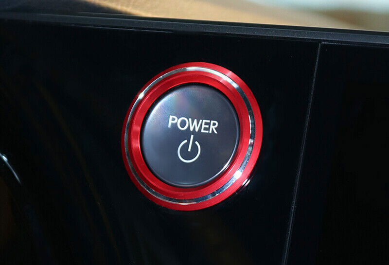 Red Aluminum One-Button Start Switch Cover Trim for Lexus RX350h 500h 2023-2024