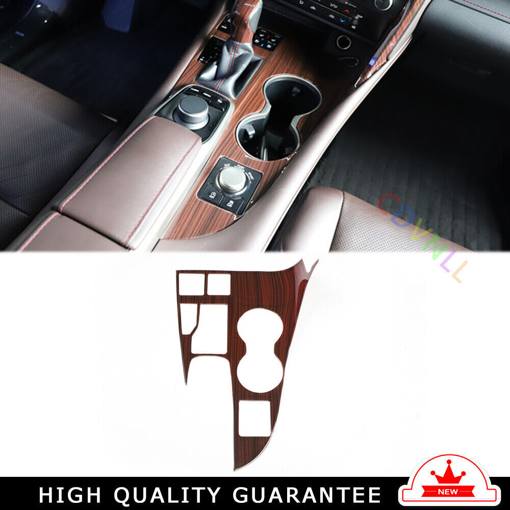 Console Gear Shift Water Cup Panel Trim Interior Fit for Lexus RX 16-20 Red Wood