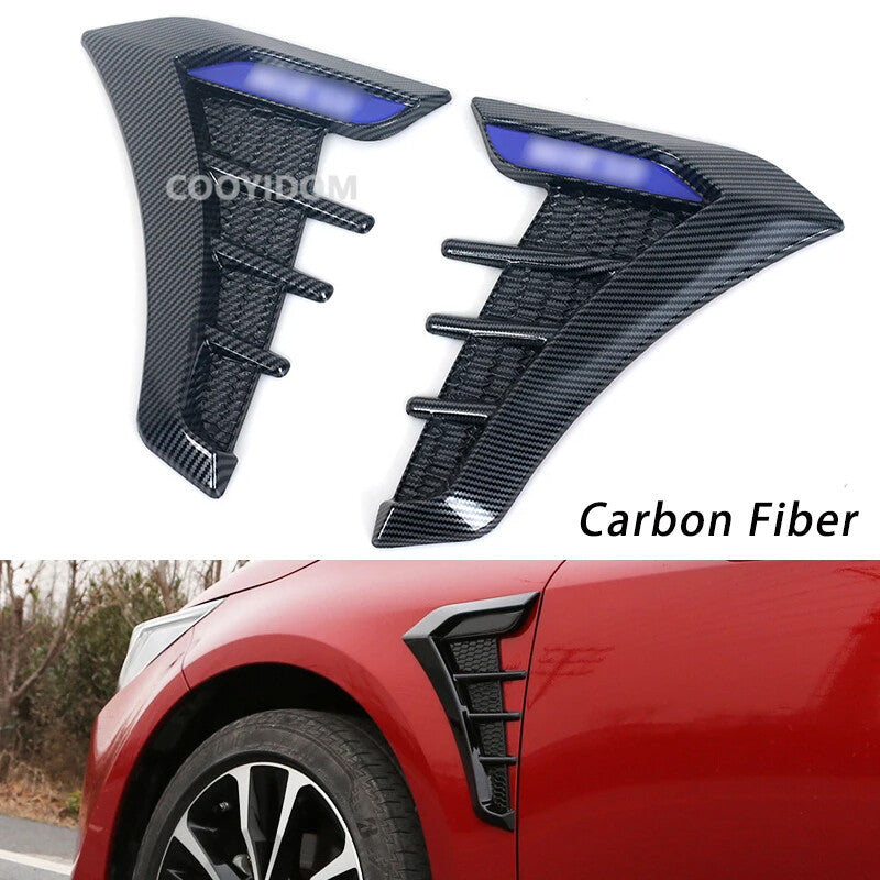 Carbon fiber side vent decorative mudguard stickers for Toyota for Corolla 2019 - 2021