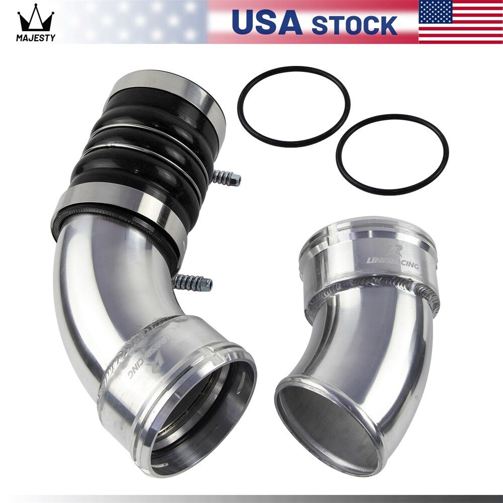 Cold-Side Intercooler Pipe Boot Kit For 06-10 for Chevy for GMC Duramax 6.6L Silver