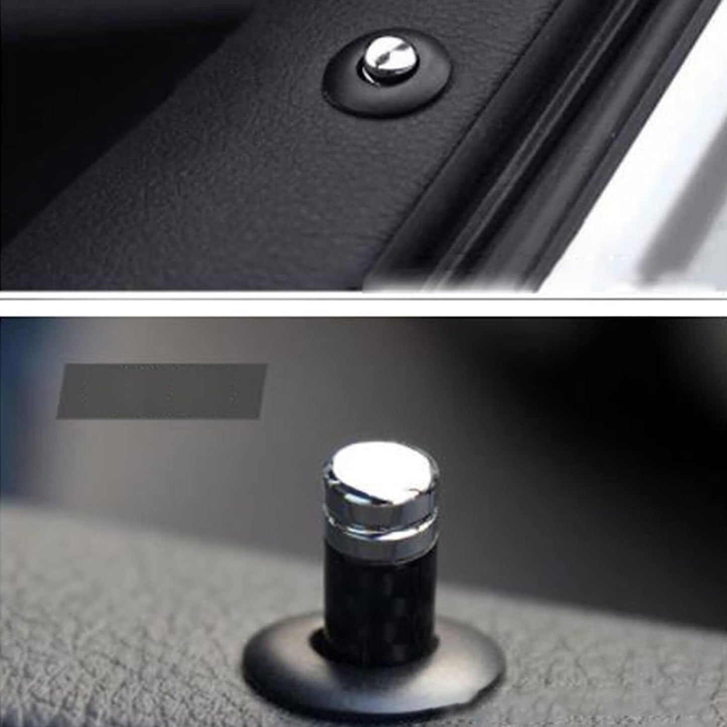 4PCS Car Door Lock Knobs Set Carbon Fiber AutoTruck Door Lock Pull Pin Cover Kit