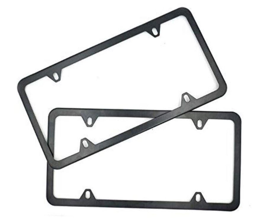 Car license plate frame cover cap trunk ultra-thin metallic black suitable for Volvo