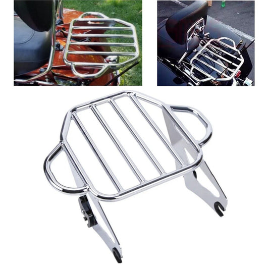 Chrome Rear Luggage Rack for Harley Touring Street Road Glide Road King 2009-23