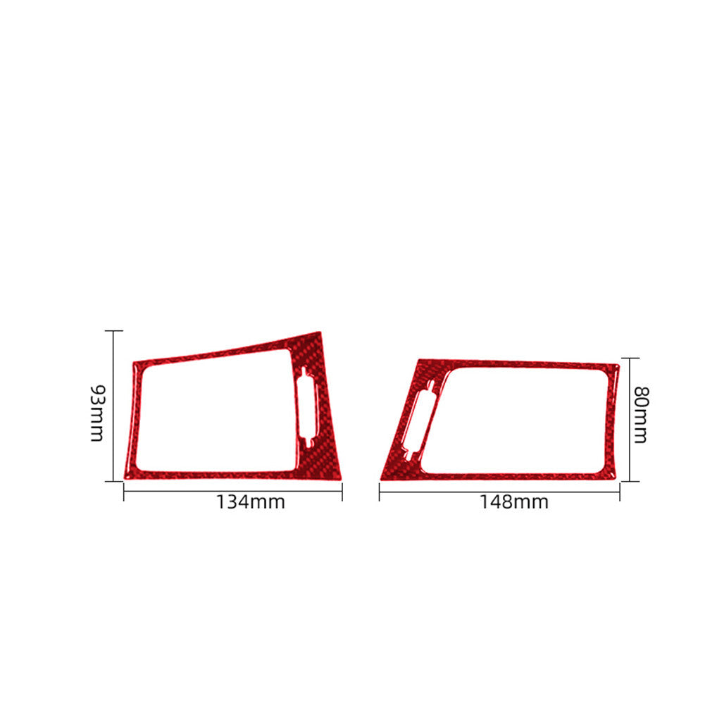 Red Carbon Fiber Air Condition Vent Frame Trim for BMW X3 F25 X4 F26 2011-2017