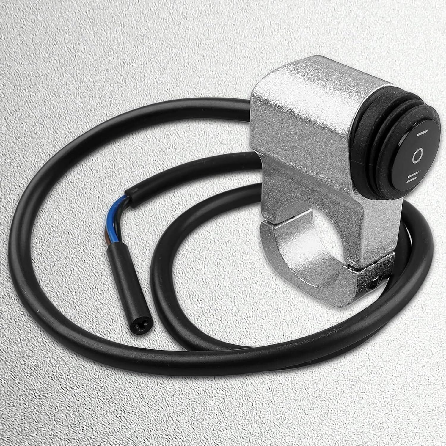 Silver 12V Waterproof Motorcycle ATV Handlebar Headlight Switch,7/8 22-23mm