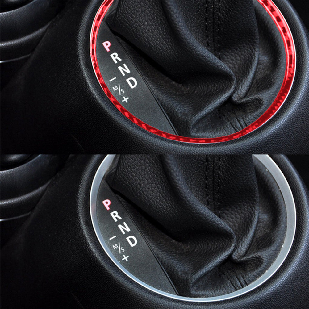 Red Carbon Fiber Gear Shift Console Control Decor Trim Cover for MINI Cooper R56