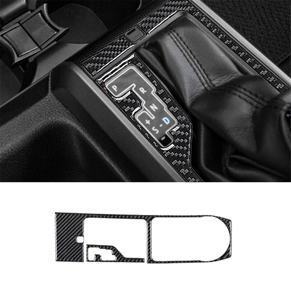 Black Gear Shift Panel Cover Sticker Carbon Fiber for Toyota Tacoma 2016-2021