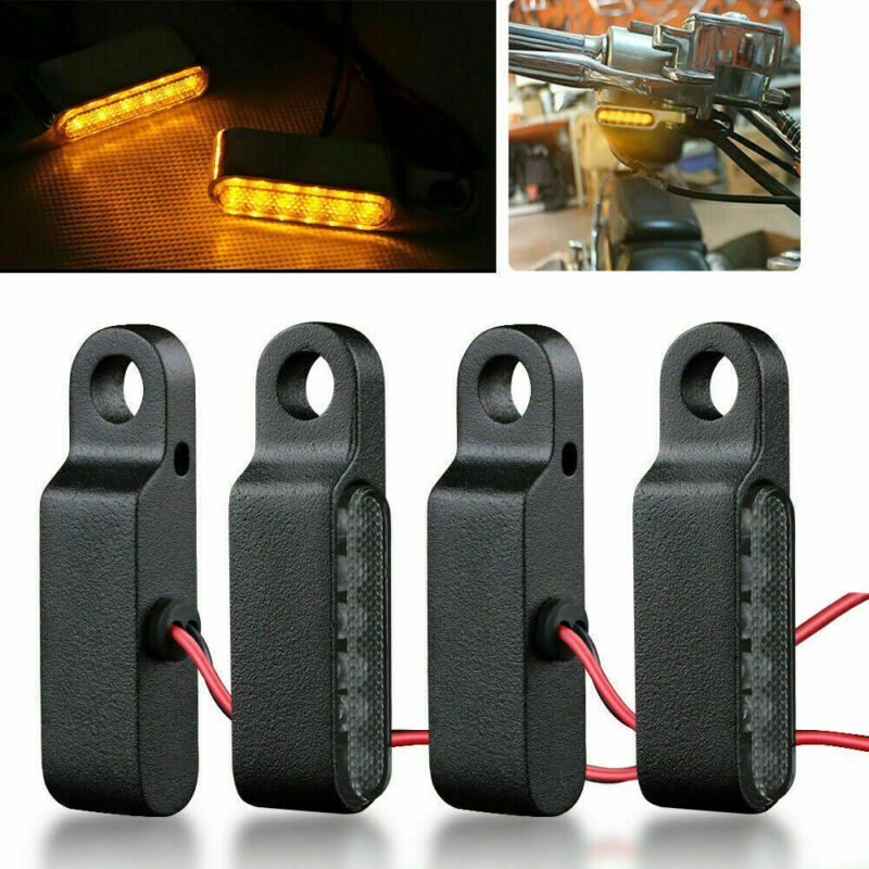 4 Motorcycle LED Handlebar Turn Signal Indicator Light for Honda for Suzuki for Yamaha