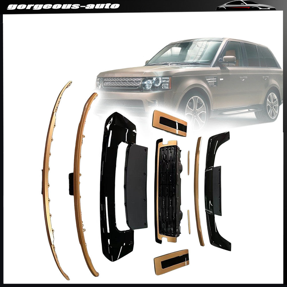 Suitable for 2023 and 2024 for Range Rover : Gold and Black Front Grille, Fenders, and Rear Trim Body Kit