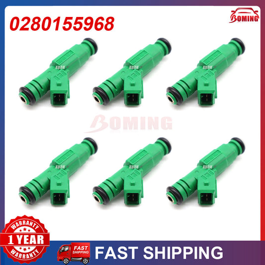6PCS 0280155968 Fuel Injectors For GM for Ford TBI LT1 LS1 LS6 V8 440cc EV1 for Chevy