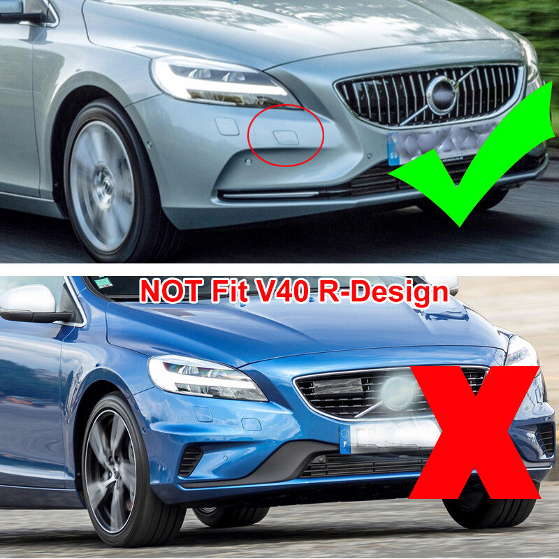 1-piece black front bumper tow hook cover for Volvo V40 2012-2018 39814160