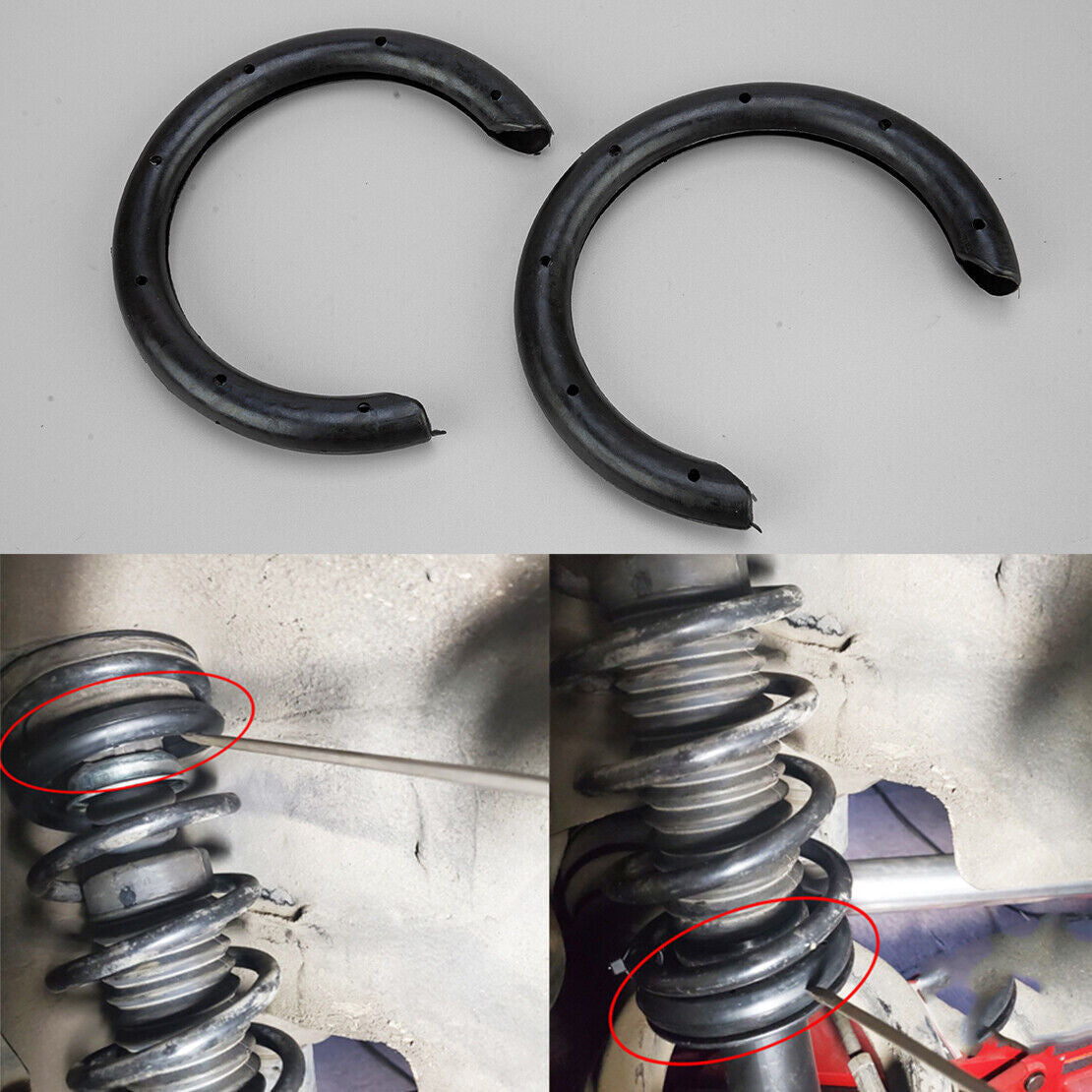 2X for Honda for Civic Front Rear Coil Spring Rubber Sleeve for Seat Cushion Accessories