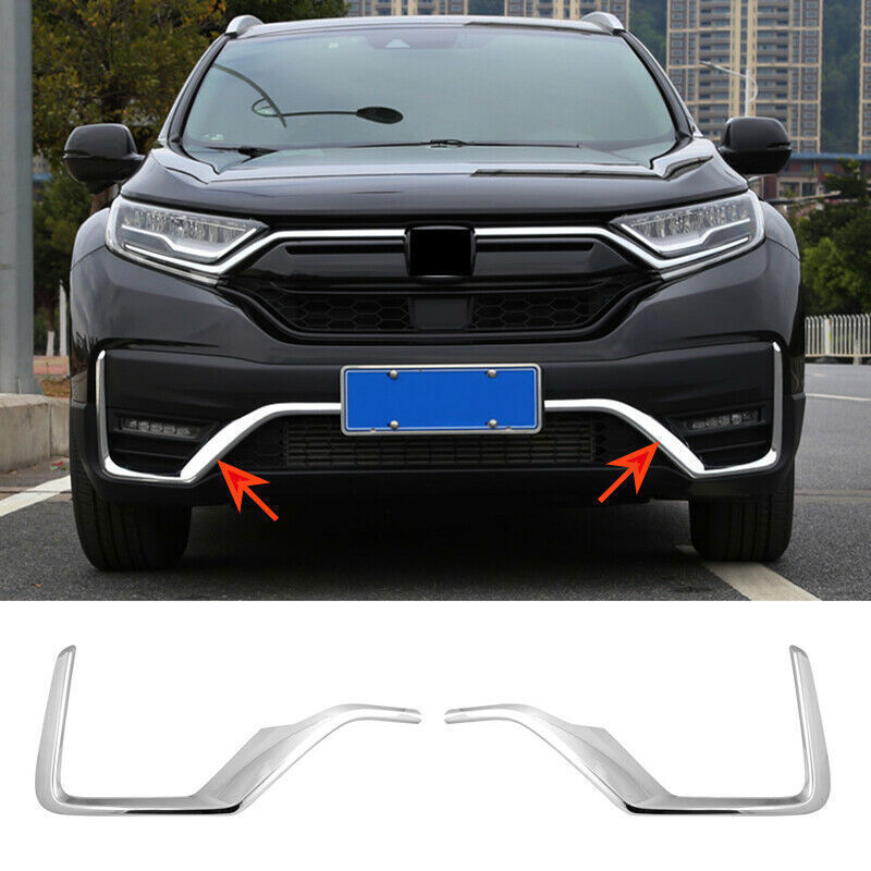 for Honda CR-V 2020-2022 Chrome Car Front bumper fog lamp Moulding trim Strips
