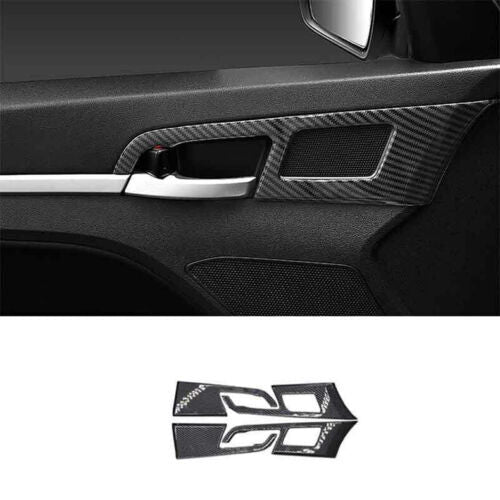 for Hyundai for Elantra 2017-2020 Carbon Style Inner Door Handle Molding Cover Trims