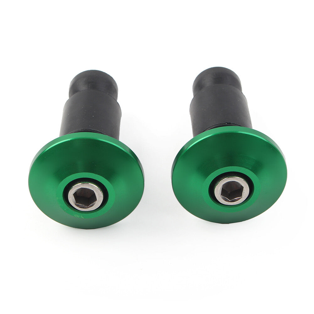 7/8 Handle Bar End Weights Handlebar Grips Cap Plugs Dirt Bike Green Motor