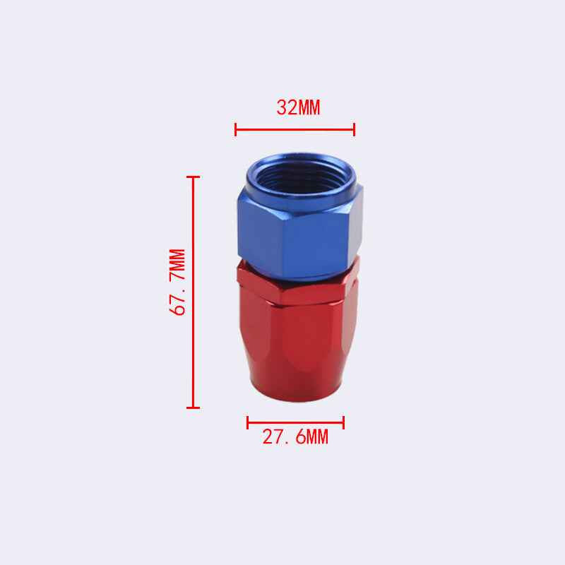 1Pc 12AN AN12 Straight Swivel Fuel Oil Hose End Fittings Adaptor Aluminum Red