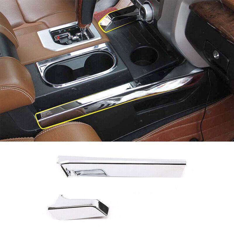 Chrome Central Console Gear Shift Both Side Trim Fit for Toyota Tundra 2014-2021