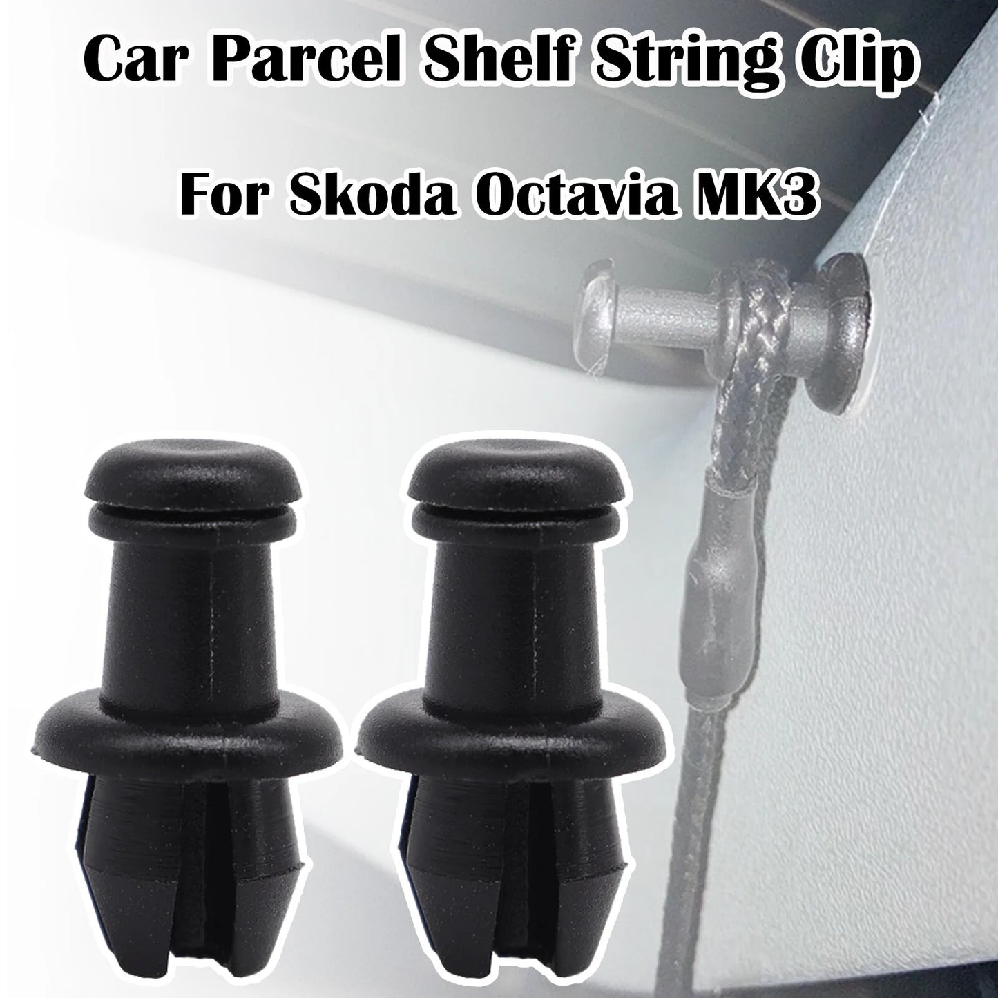 2Pcs Rear Trunk Parcel Shelf String Clips Pivot Hanger for Skoda Octavia MK3 5E