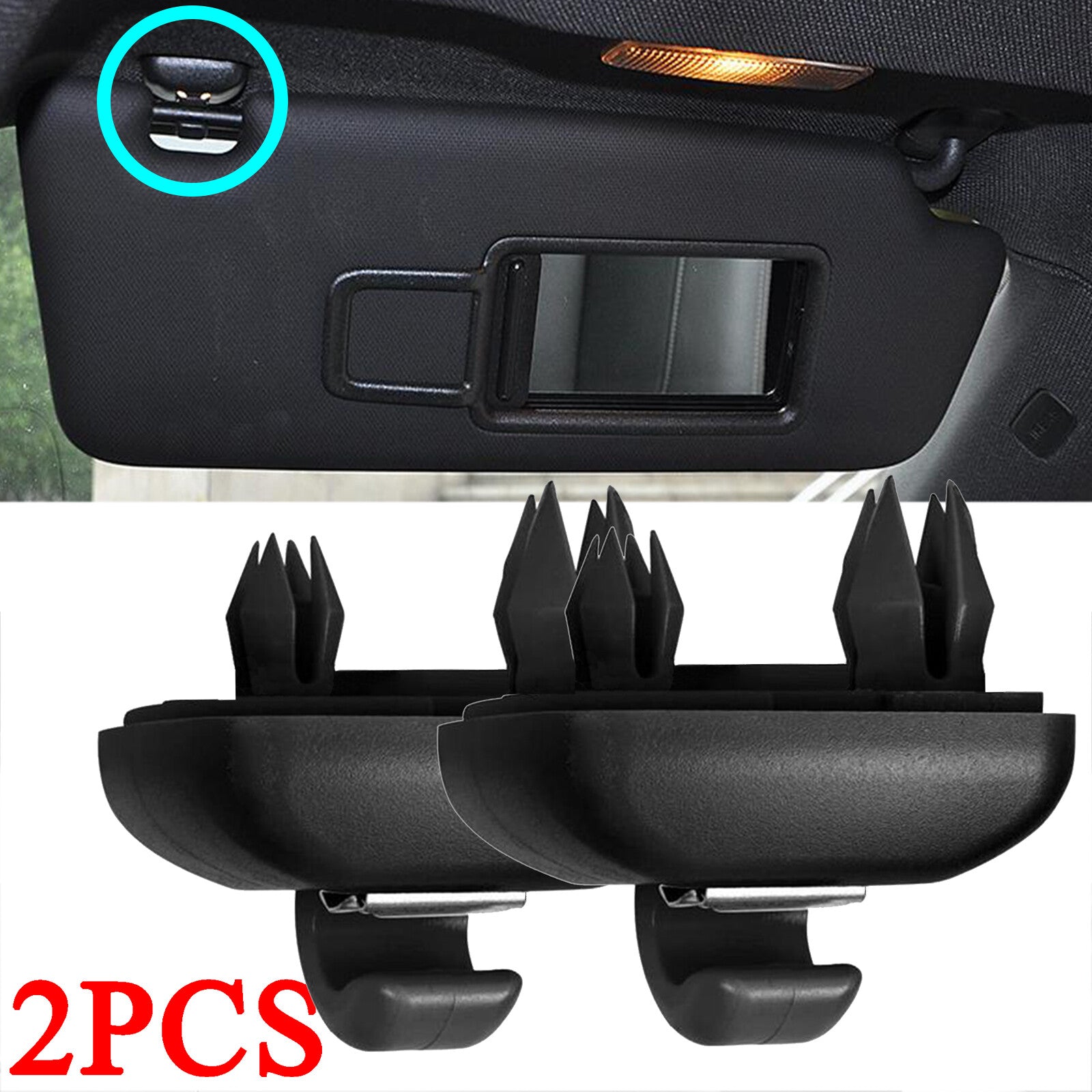2x sun visor holder ironing clips for Audi A3 for A4 Q3 B6 B7 S3 S4 S5 8E0857562A