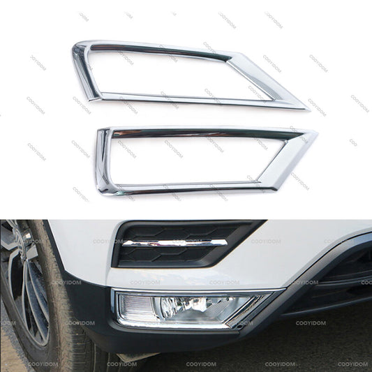 1 Pair Front Bumper Fog Light Cover Trim for Volkswagen for VW for Tiguan 2017-2019