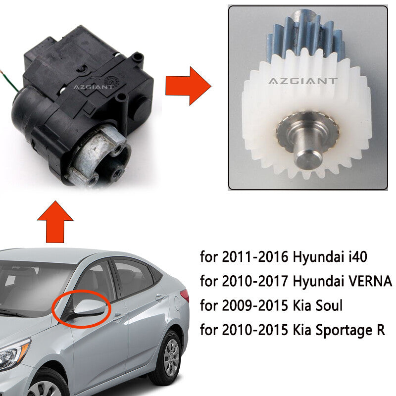 Car Side Mirror Folding Motor Gear for Hyundai i40 2011-2016 & VERNA 2010-2017