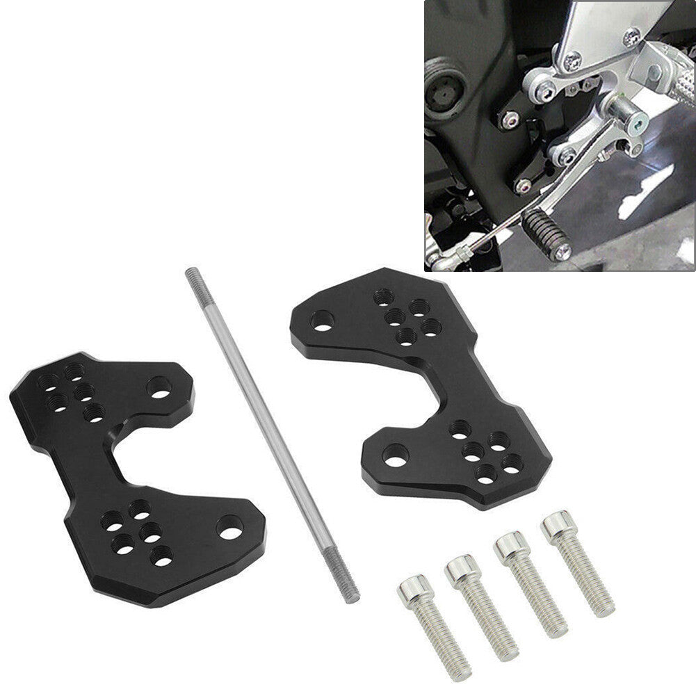 Rearsets Base Mounting Bracket Rear Set Plate Fit for Yamaha YZF R3 R25 15-16 Black