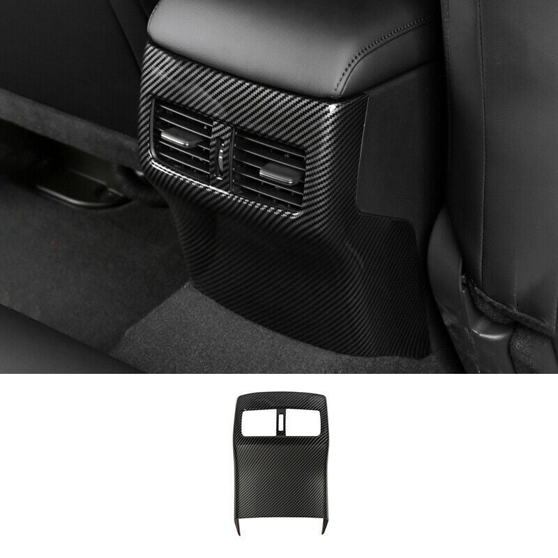 for Mazda 3 Axela 2019-22 ABS Carbon Fiber Rear Air Outlet Anti-Kick Panel Trim