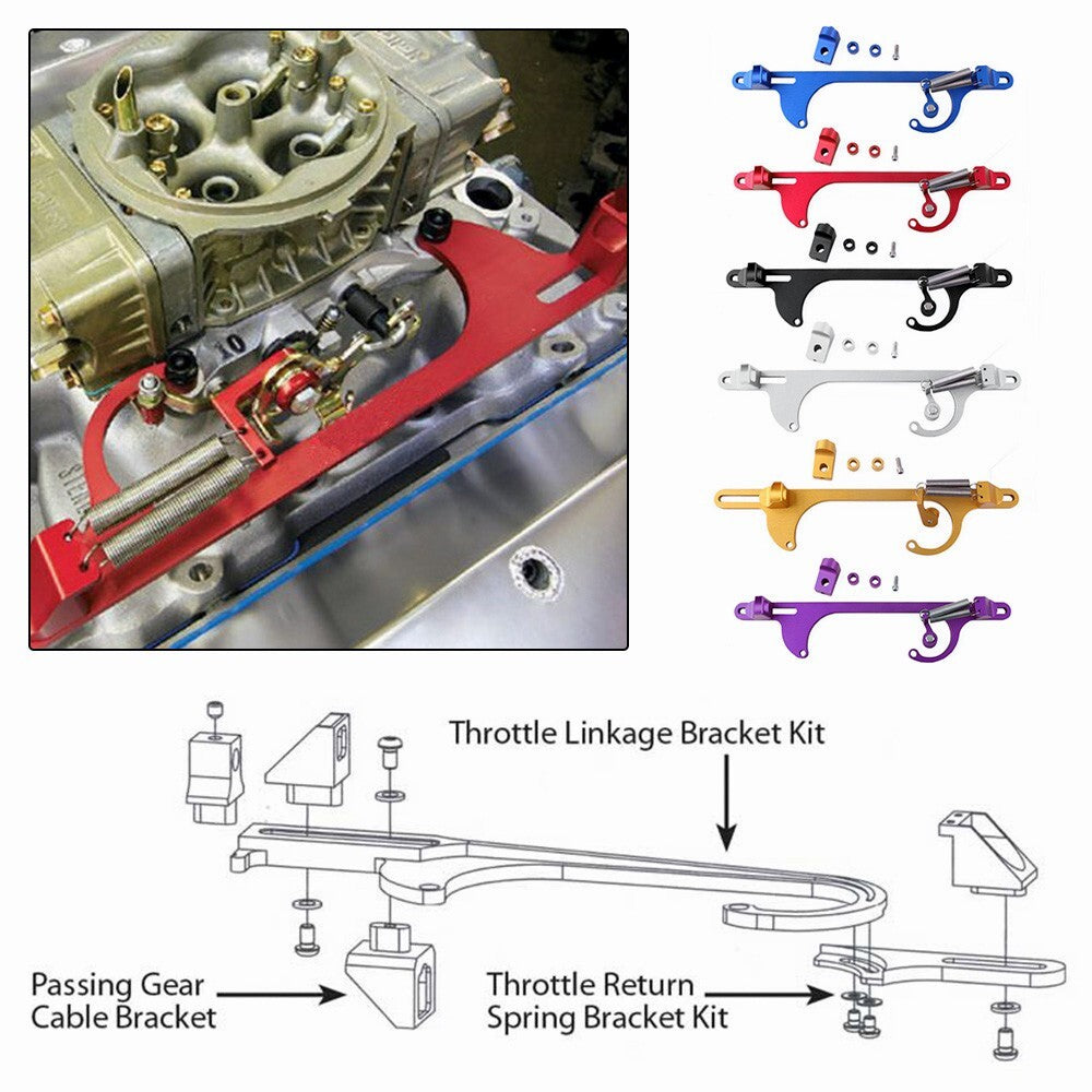 Aluminum Throttle Cable Carburetor Bracket For 4150 4160 Carb 307 350 SBC
